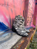 Zebra Cowgirl Western Boot